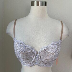 NEW Thirdlove 36B Lavender 24/7 Lace Balconette Bra Underwire